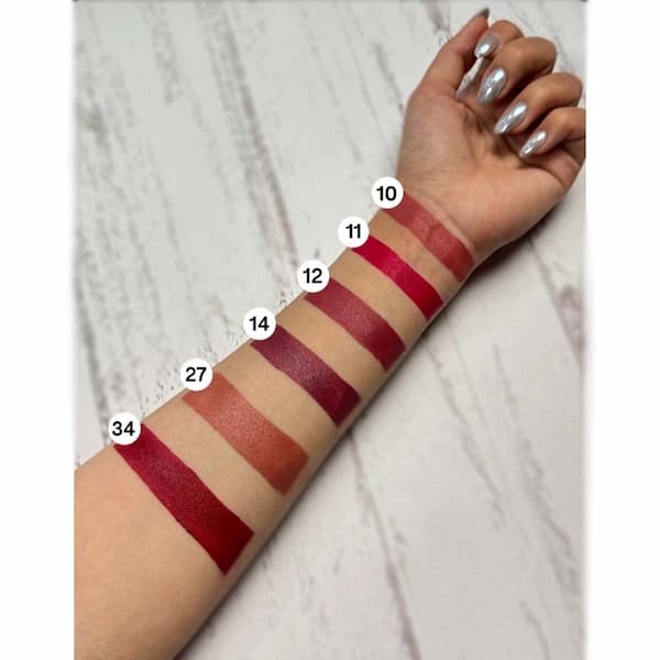 رژ لب جامد گلدن رز مدل Velvet Matte کد ۱۴ — تصویر ۸