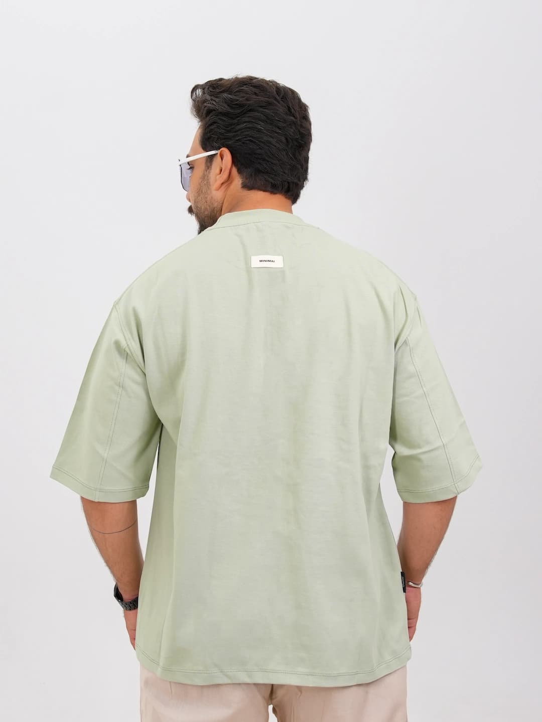 تیشرت مردانه پنبه دو پوسته طرح دار دوخت کد 30197 D 304 — تصویر ۲