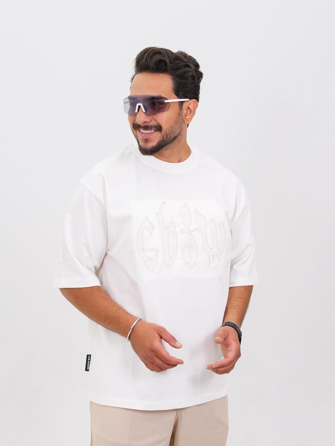 تیشرت مردانه پنبه دو پوسته طرح دار دوخت کد 30197 D 304 — تصویر ۵
