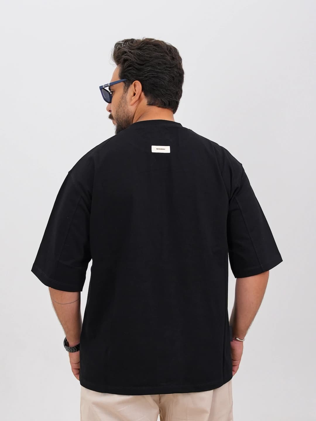 تیشرت مردانه پنبه دو پوسته طرح دار دوخت کد 30197 D 304 — تصویر ۴