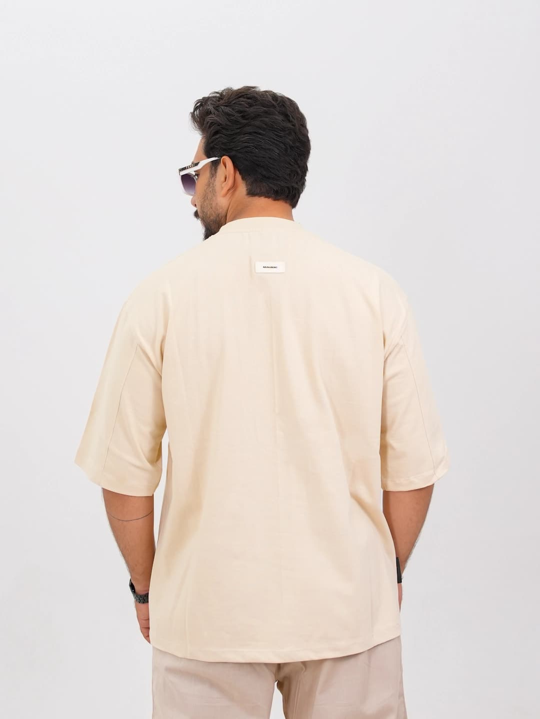 تیشرت مردانه پنبه دو پوسته طرح دار دوخت کد 30197 D 304 — تصویر ۷