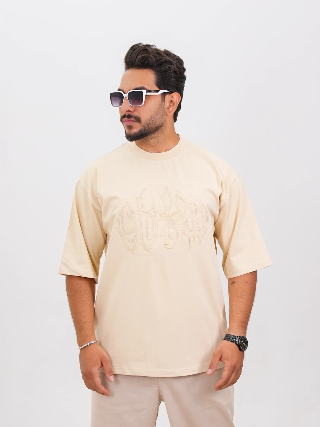 تیشرت مردانه پنبه دو پوسته طرح دار دوخت کد 30197 D 304 — تصویر ۸