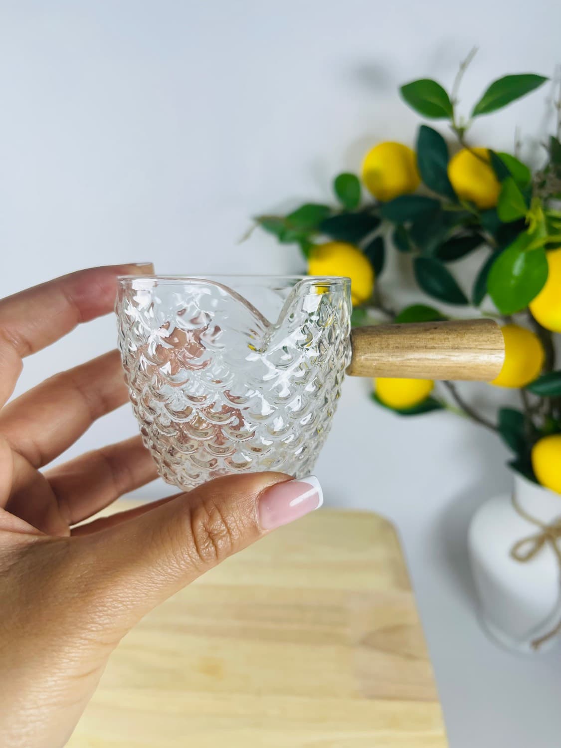 سس خوری پیرکس پولکی دسته چوبی وارداتی — تصویر ۲