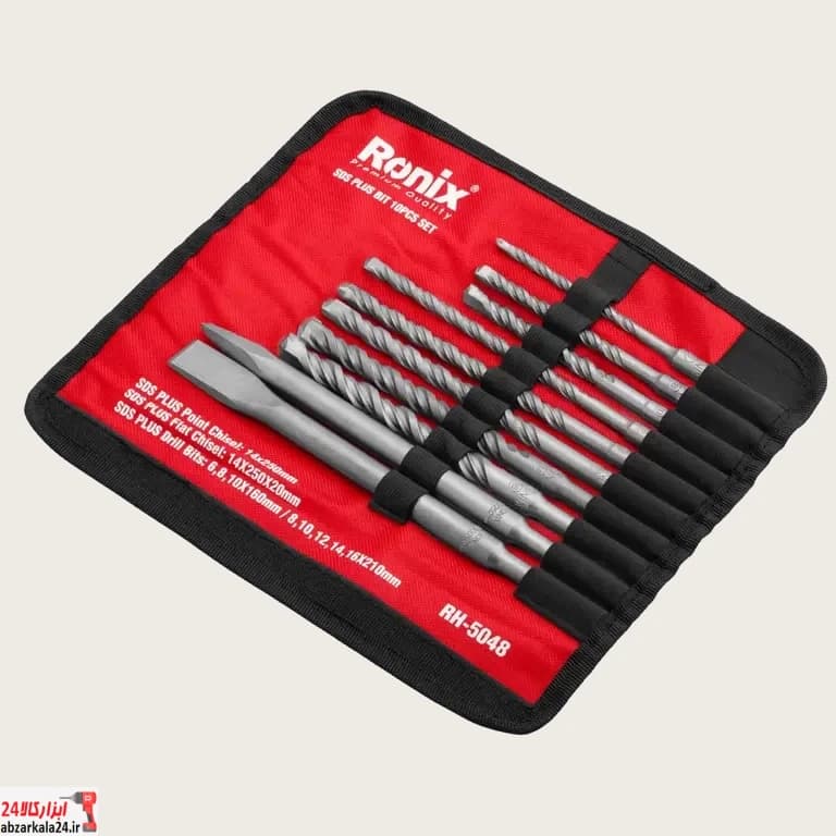 ست مته و قلم چهار شیار 10 عددی RH-5048