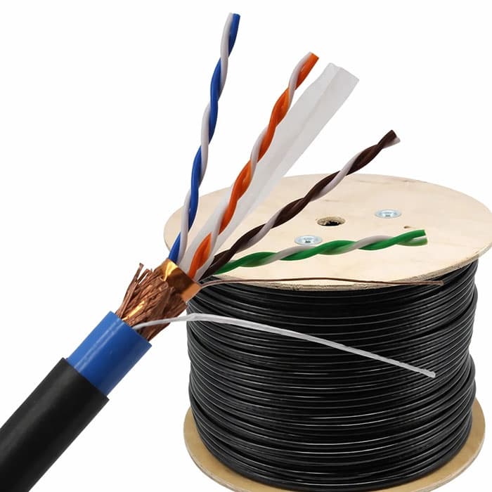 كابل شبكه CAT 6 SFTP OUTDOOR دابل -ژاكت نگزنس تست تا 5
