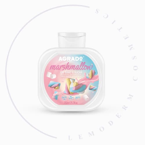 شامپو بدن آگرادو رایحه مارشمالو marshmallow حجم 750 میل (اورجینال کردستان)