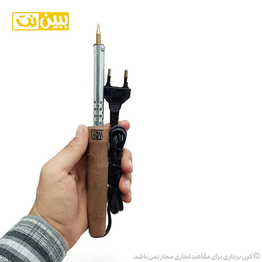 هویه 80 وات حرارت دسته چوبی — تصویر ۲