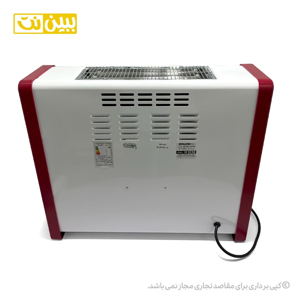 بخاری برقی فن دار 6 شعله هاوایی — تصویر ۳