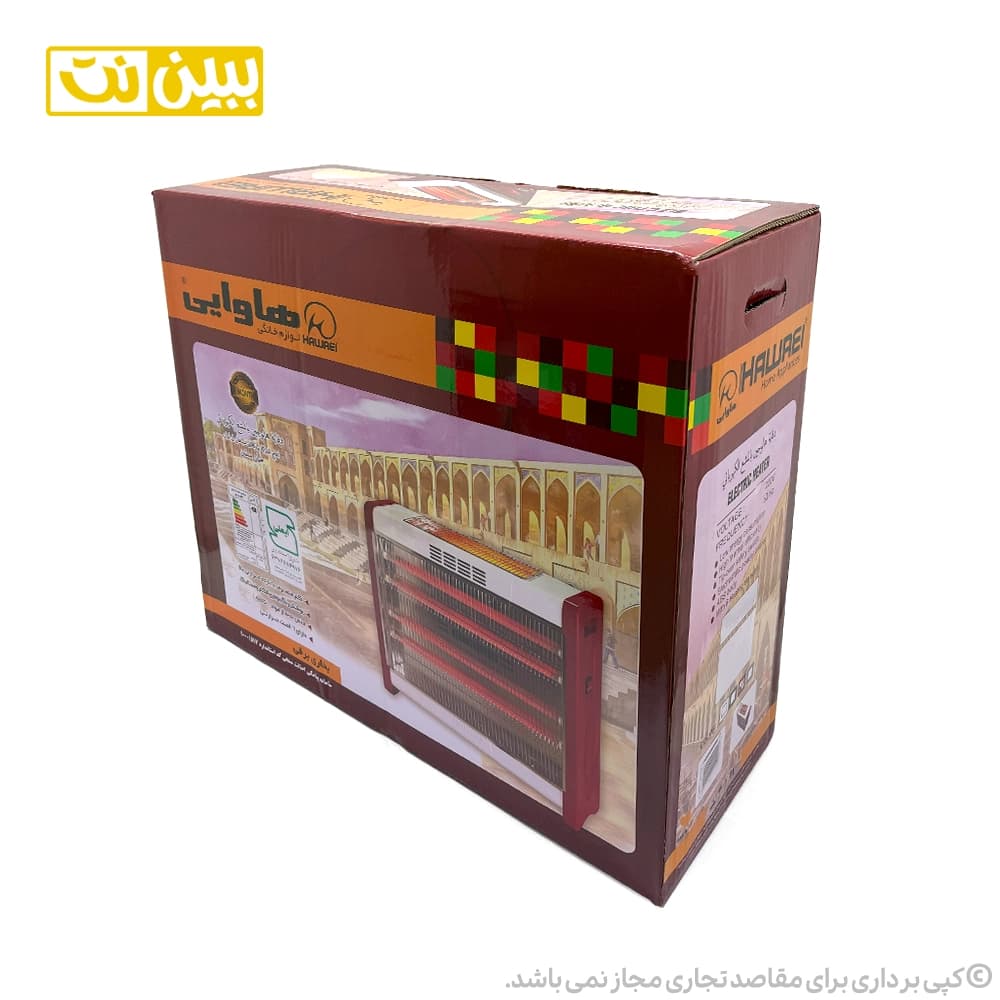بخاری برقی فن دار 6 شعله هاوایی — تصویر ۸