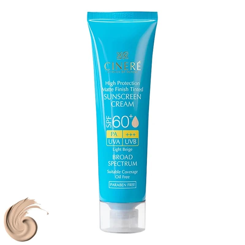 کرم ضدآفتاب رنگی سینره +SPF60 مدل 8411، مناسب پوستهای چرب، حجم 50 میلیلیتر — تصویر ۶