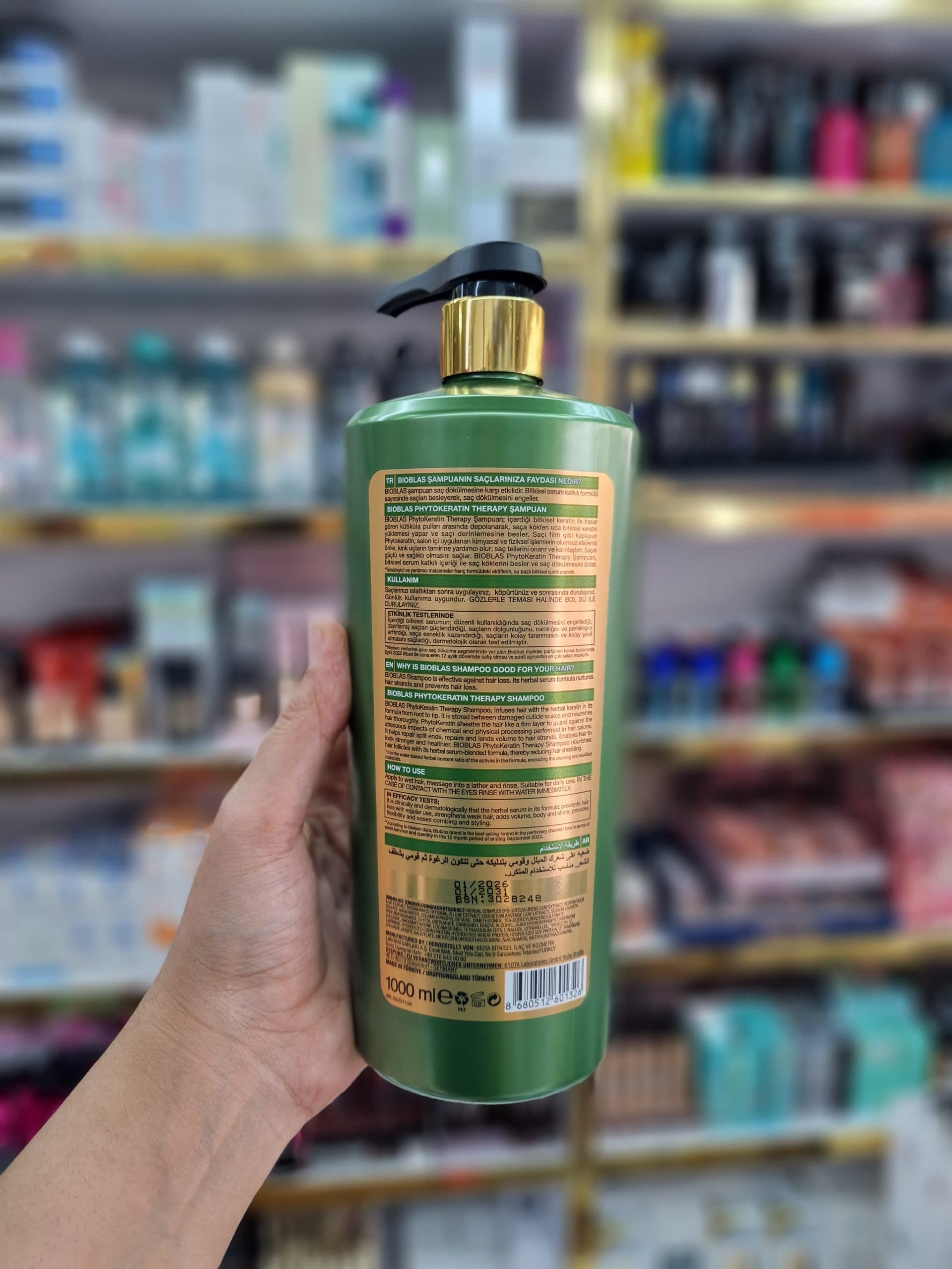 شامپو ضد ریزش مو بیوبلاس مدل Phytokeratin،ترکیه حجم 1000میل — تصویر ۲