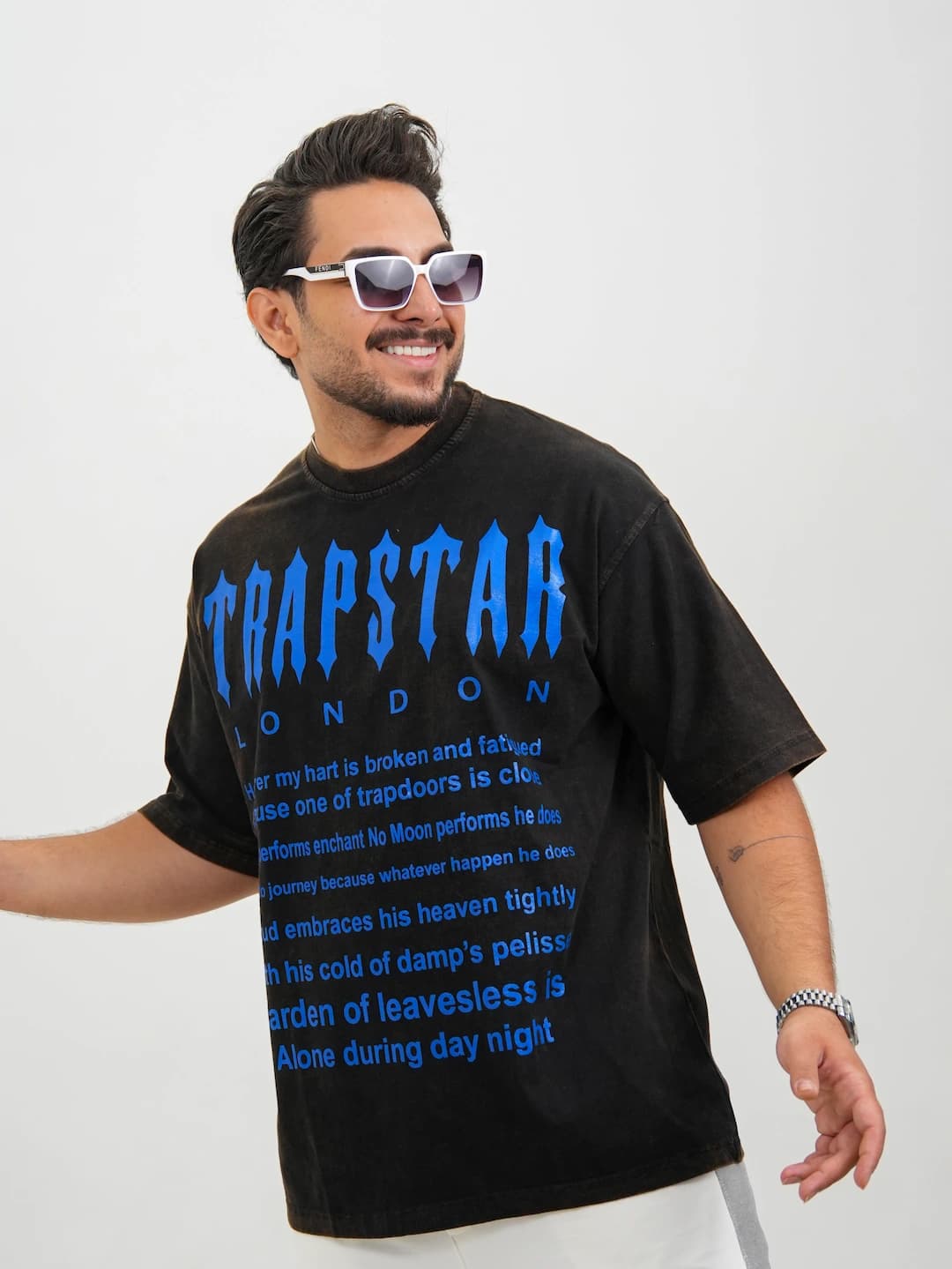 تیشرت مردانه پنبه ماکان سنگشور TRAPSTAR کد 30290 D 303