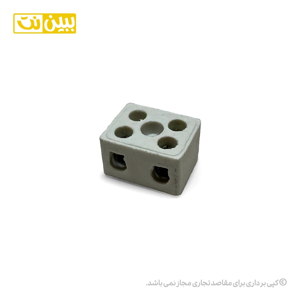ترمینال سرامیکی دو خانه 6 آمپر برند زمرد