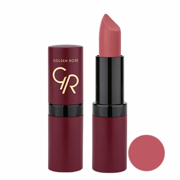 رژ لب جامد گلدن رز مدل Velvet Matte کد 12