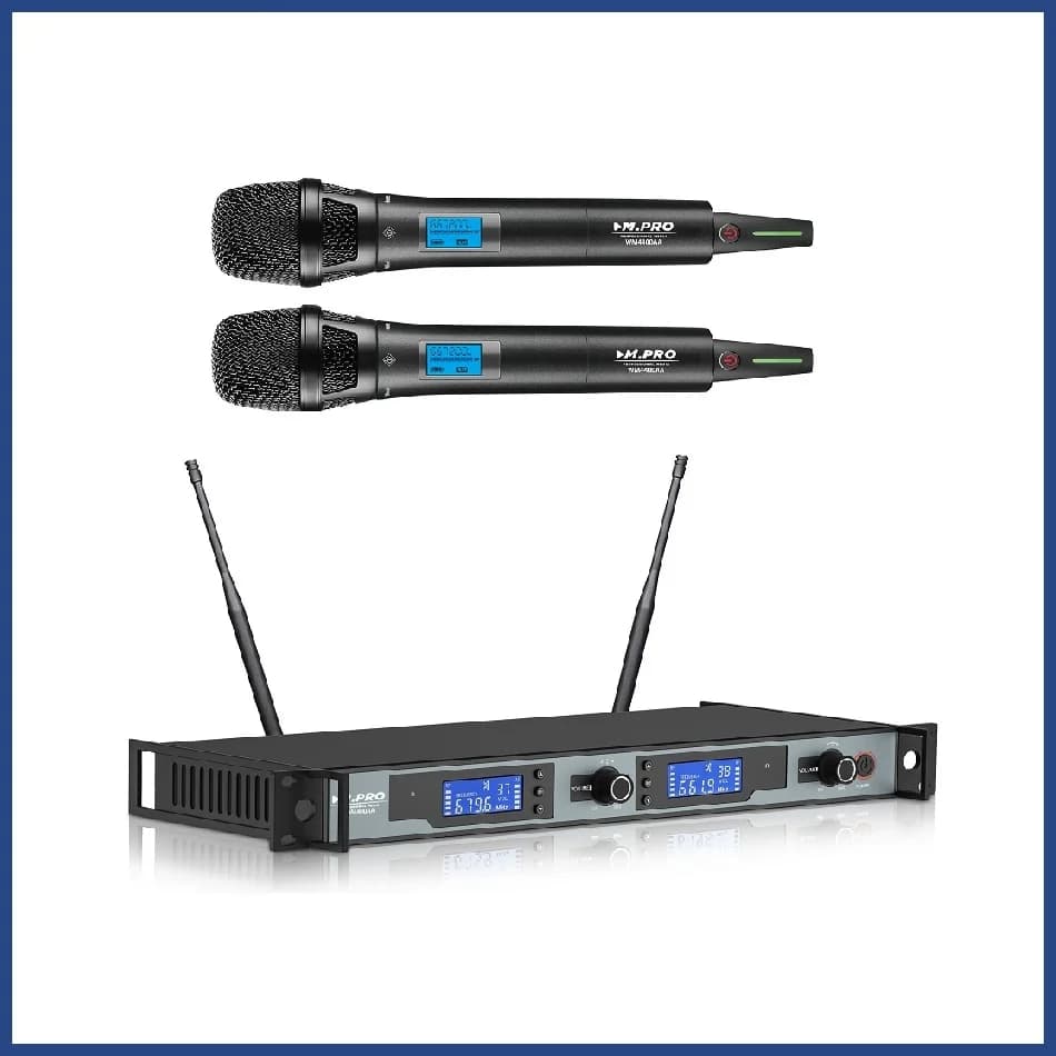 میکروفون بیسیم 2 کانال دستی UHF مدل MPRO WM4400AA
