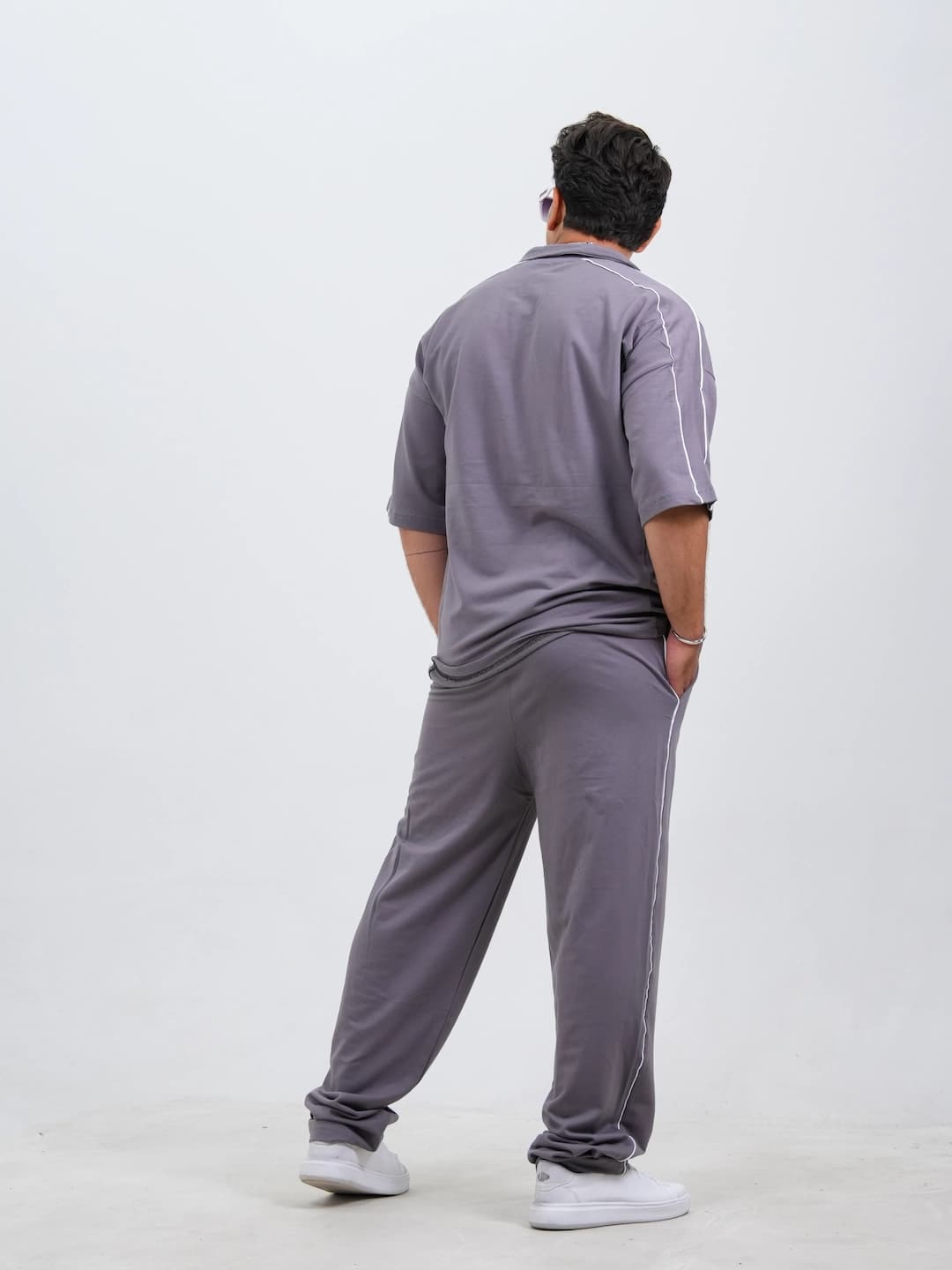 ست مردانه تیشرت و شلوار بگ پنبه ماکان LOEWE کد 100149 E 101 — تصویر ۷