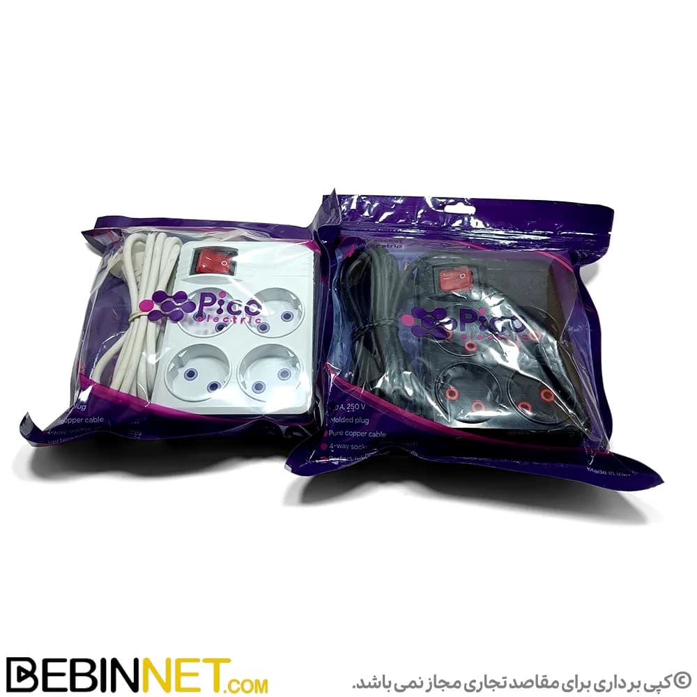 رابط 4 خانه پیکو مدل کلیددار(کابل 3 متری) — تصویر ۶