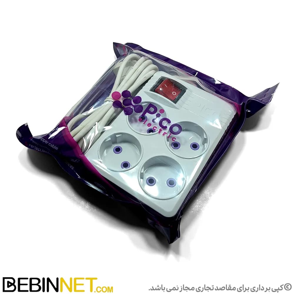 رابط 4 خانه پیکو مدل کلیددار(کابل 3 متری)