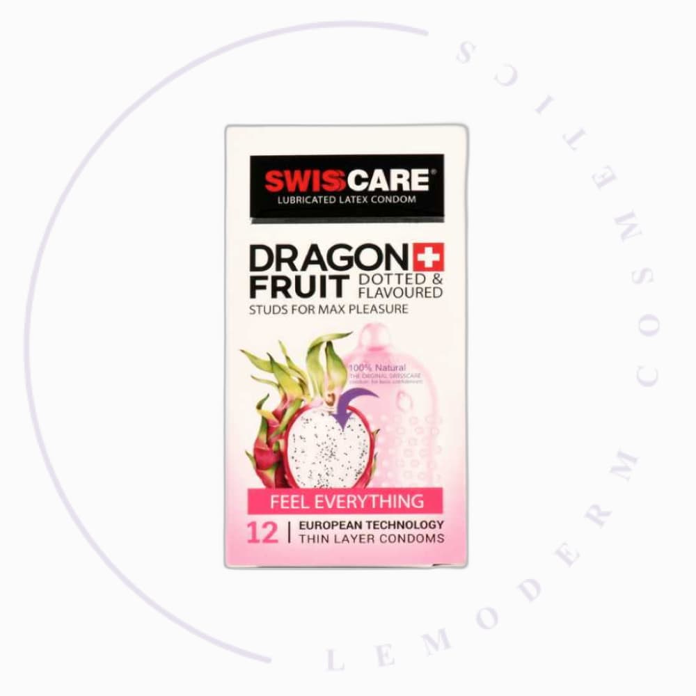 کاندوم سوئیس کر مدل دراگون فروت Dragon Fruit بسته ۱۲ عددی