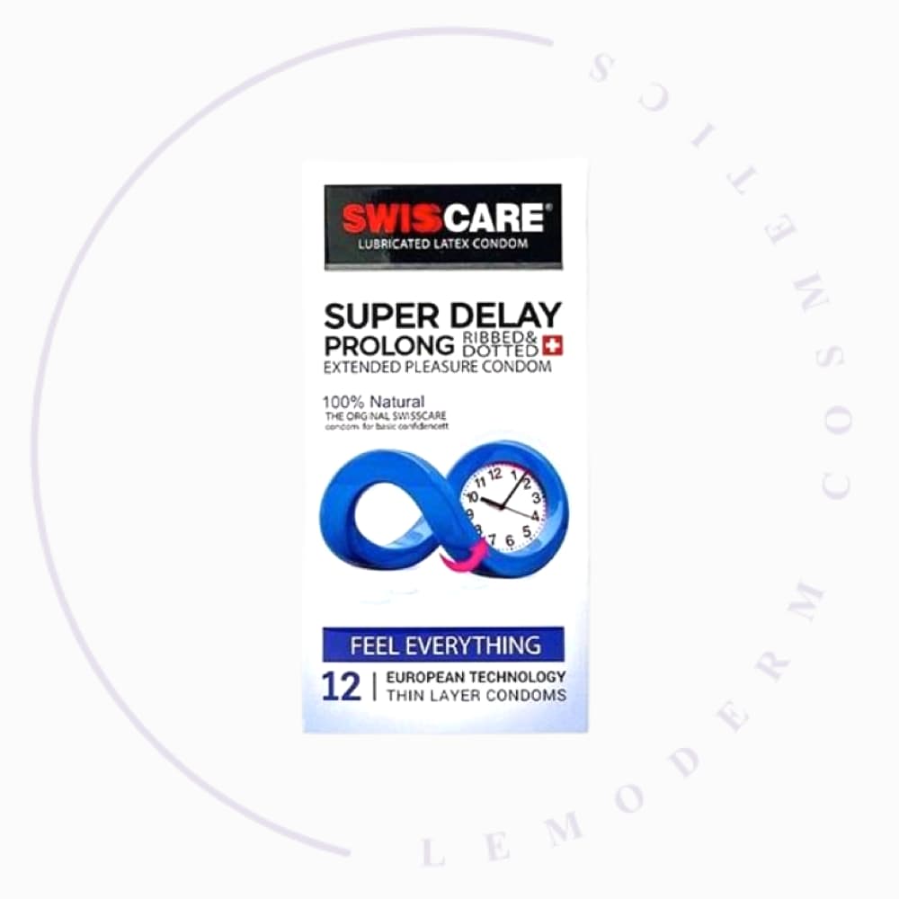 کاندوم فوق تاخیری سوئیس کر مدل SUPER DELAY PROLONG بسته ۱۲ عددی