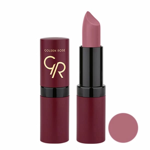رژ لب جامد گلدن رز مدل Velvet Matte کد 02