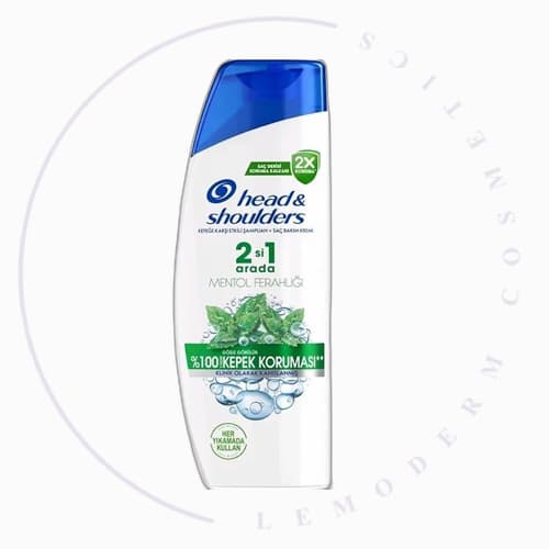 شامپو ضد شوره ۲ در ۱ نعنا مدل Menthol Ferahligi حجم 330 میل (اورجینال کردستان)