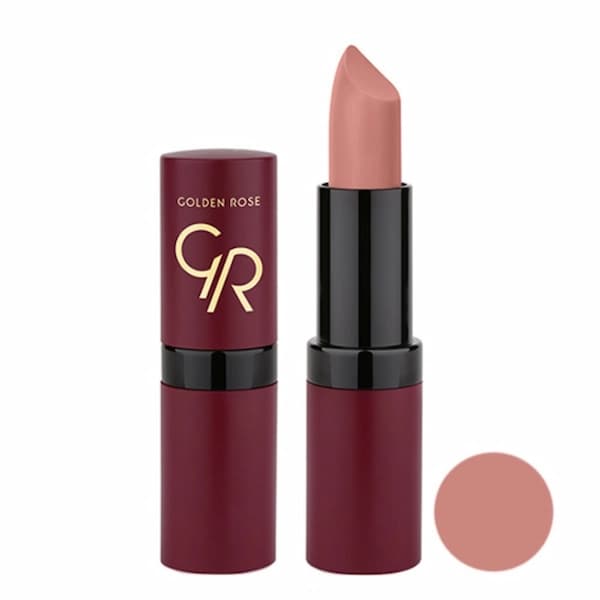 رژ لب جامد گلدن رز مدل Velvet Matte کد ۰۱