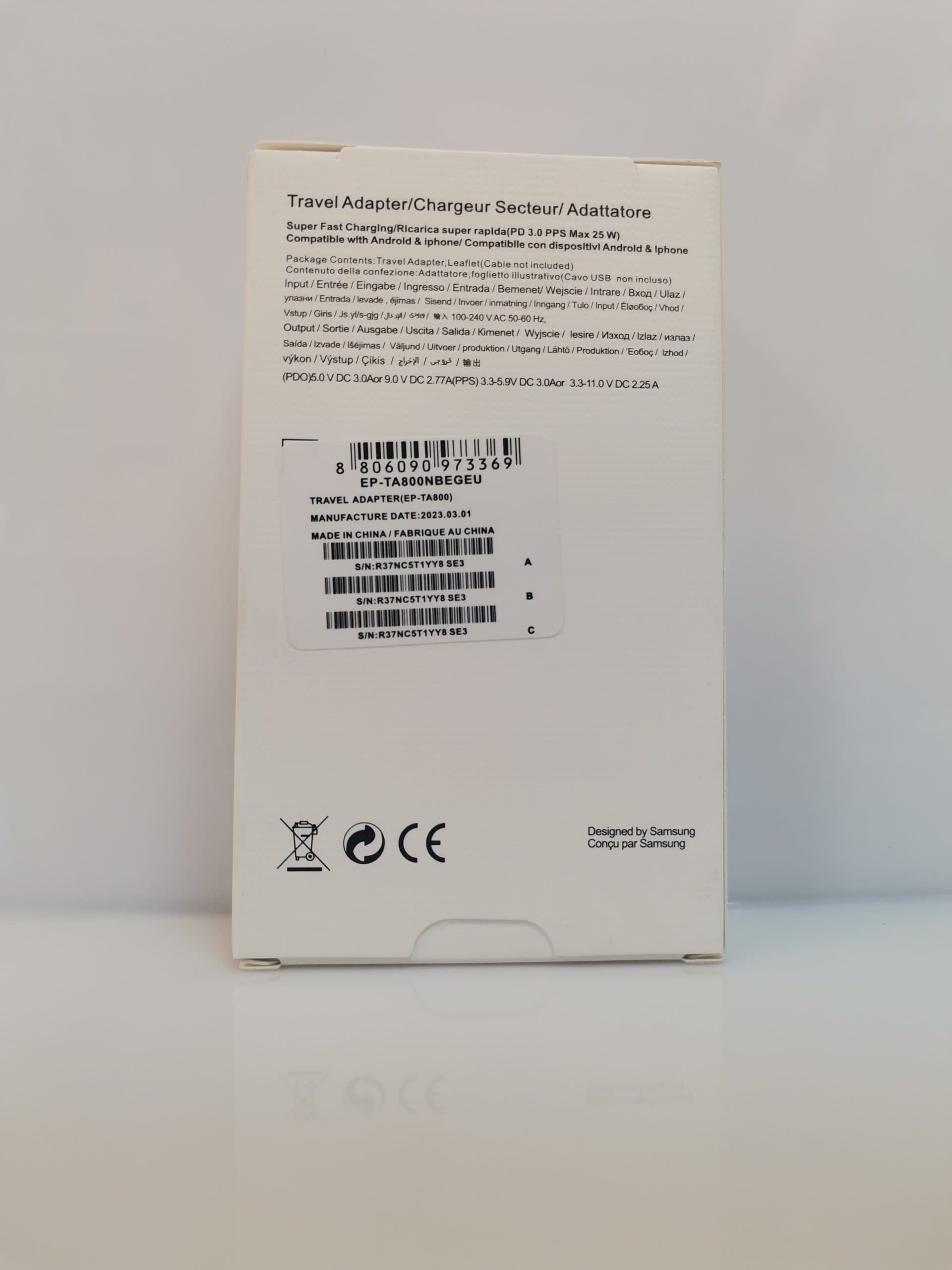 آدابتور شارژ 25W تایپ C سامسونگ (طرح اصلی) — تصویر ۳