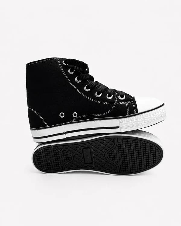 کفش کتونی ال استار ساق دار مدل کلاسیک مشکی | کانورس All Star — تصویر ۲