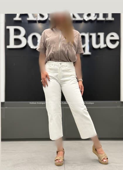 White jean crop کد 6534 — تصویر ۲