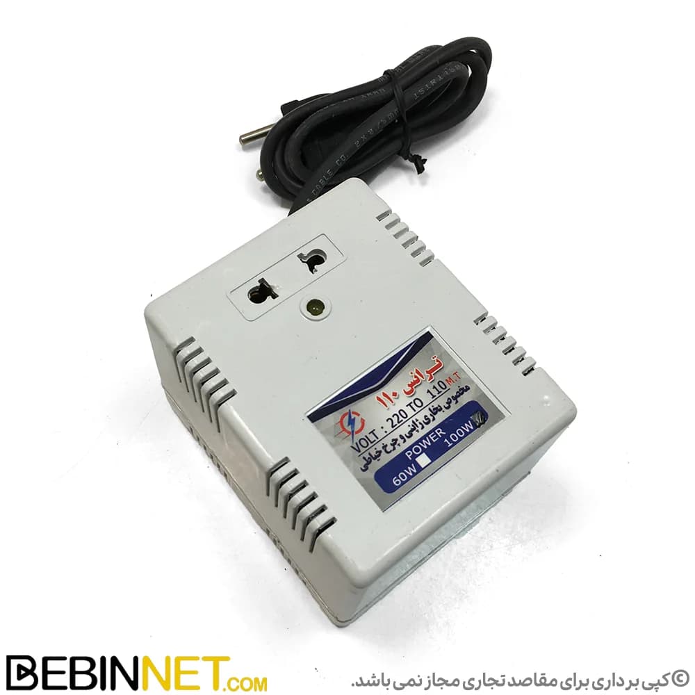 ترانس 220 به 110 مخصوص بخاری ژاپنی و چرخ خیاطی — تصویر ۲