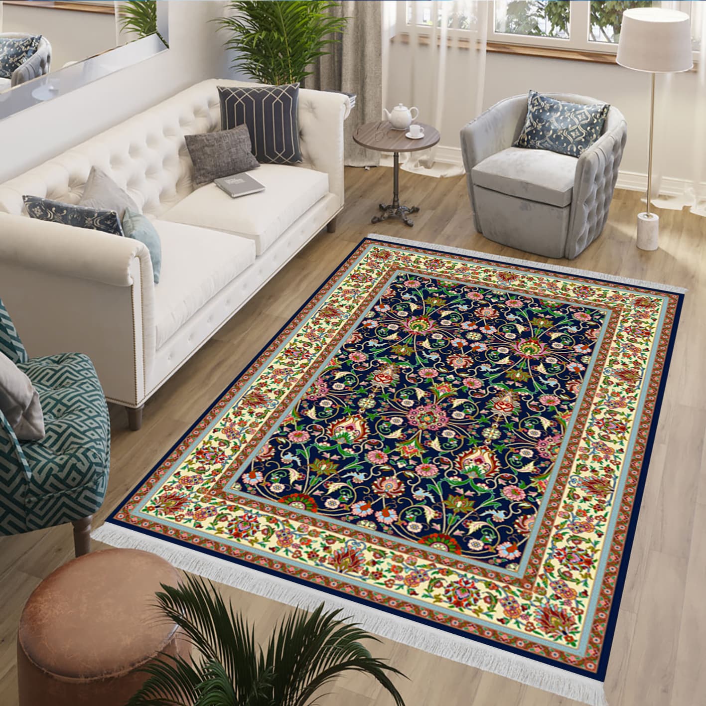 فرش چاپی طرح ترنج کد L424