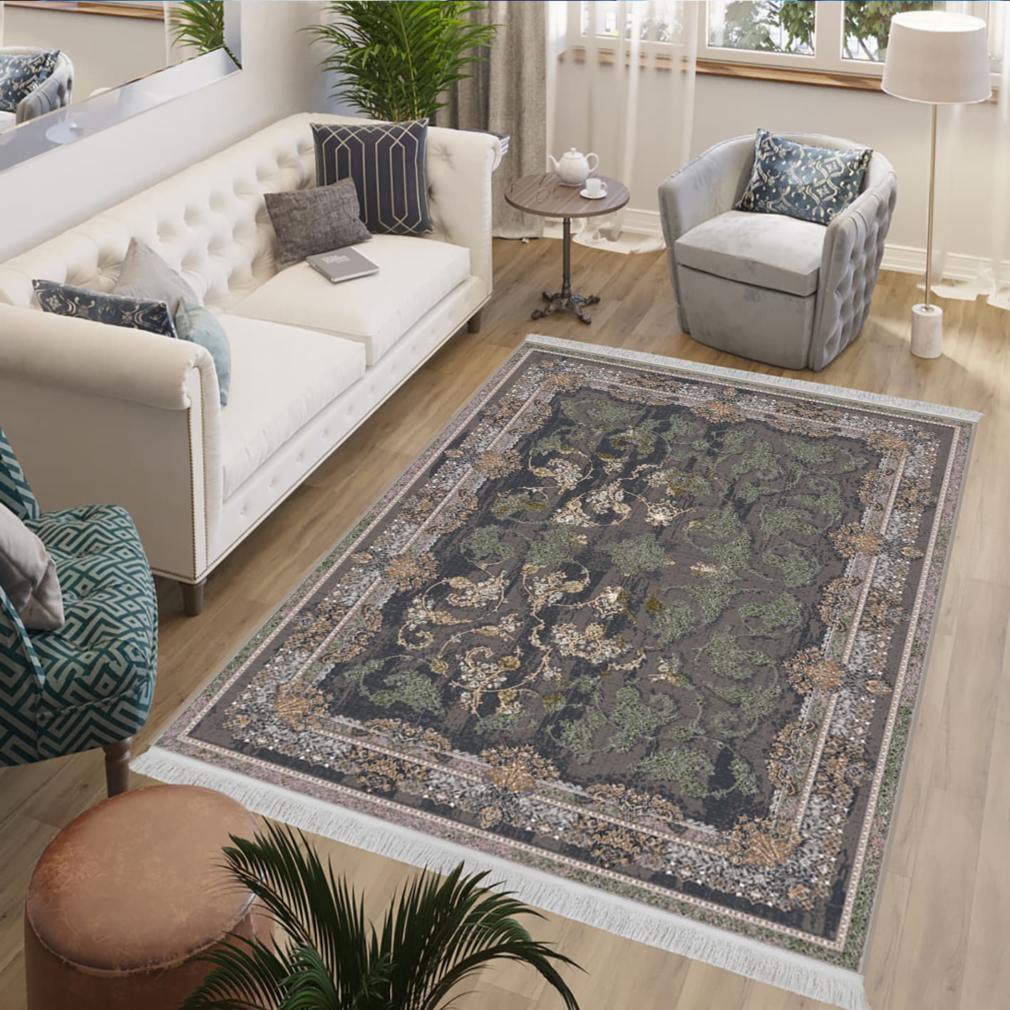 فرش چاپی طرح نقشینه کد L399