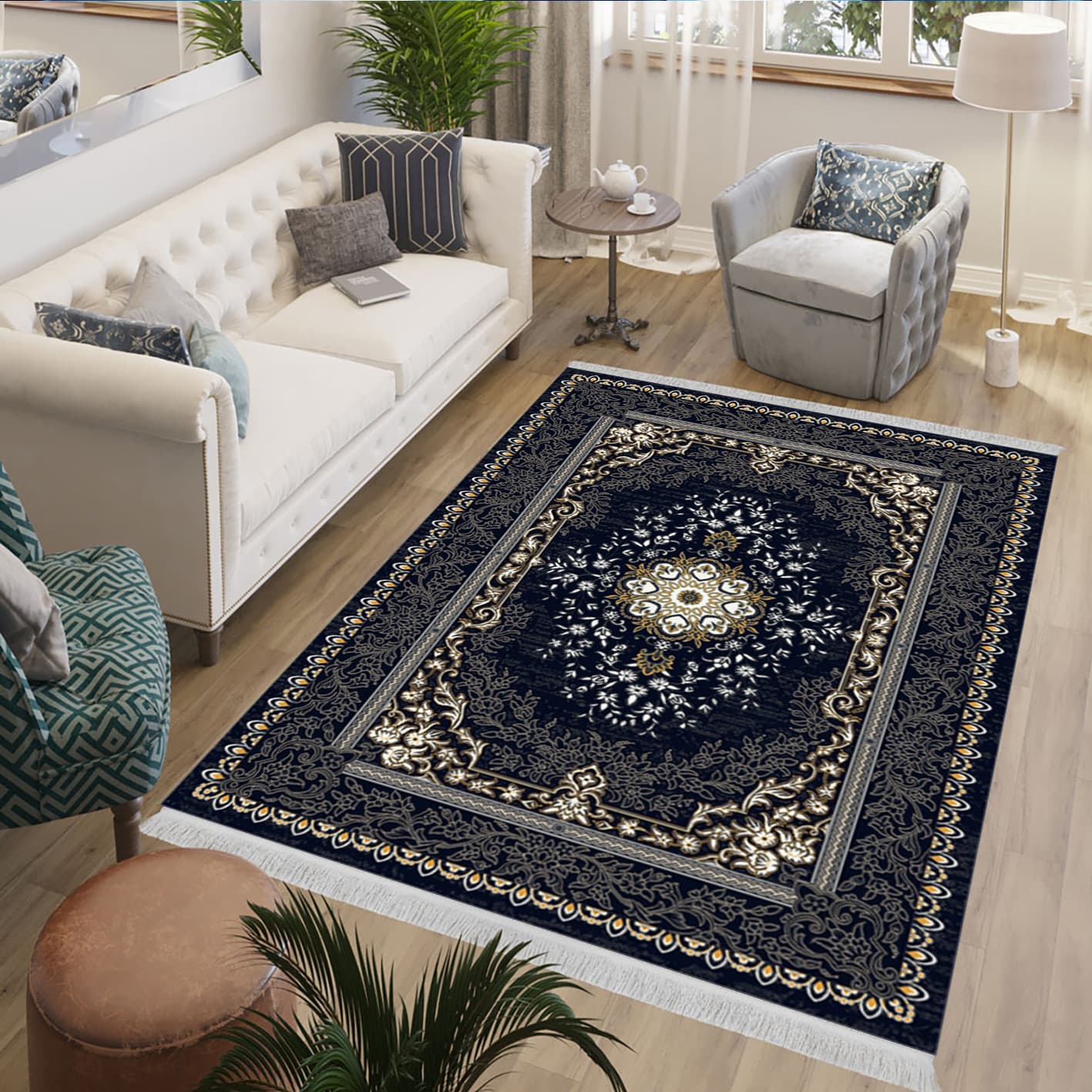 فرش چاپی طرح نقشینه کد L390
