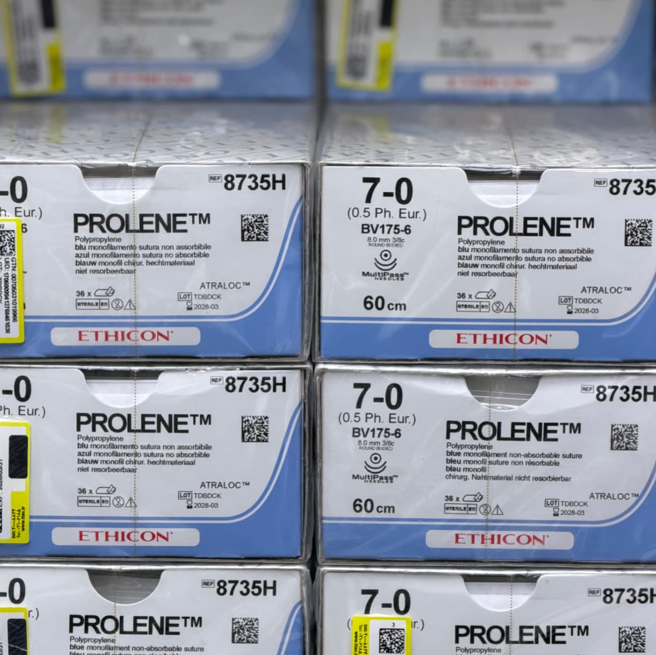 نخ بخیه پرولن 7/0 راند سوزن (8mm) Ethicon اتیکون کد 8735H — تصویر ۲