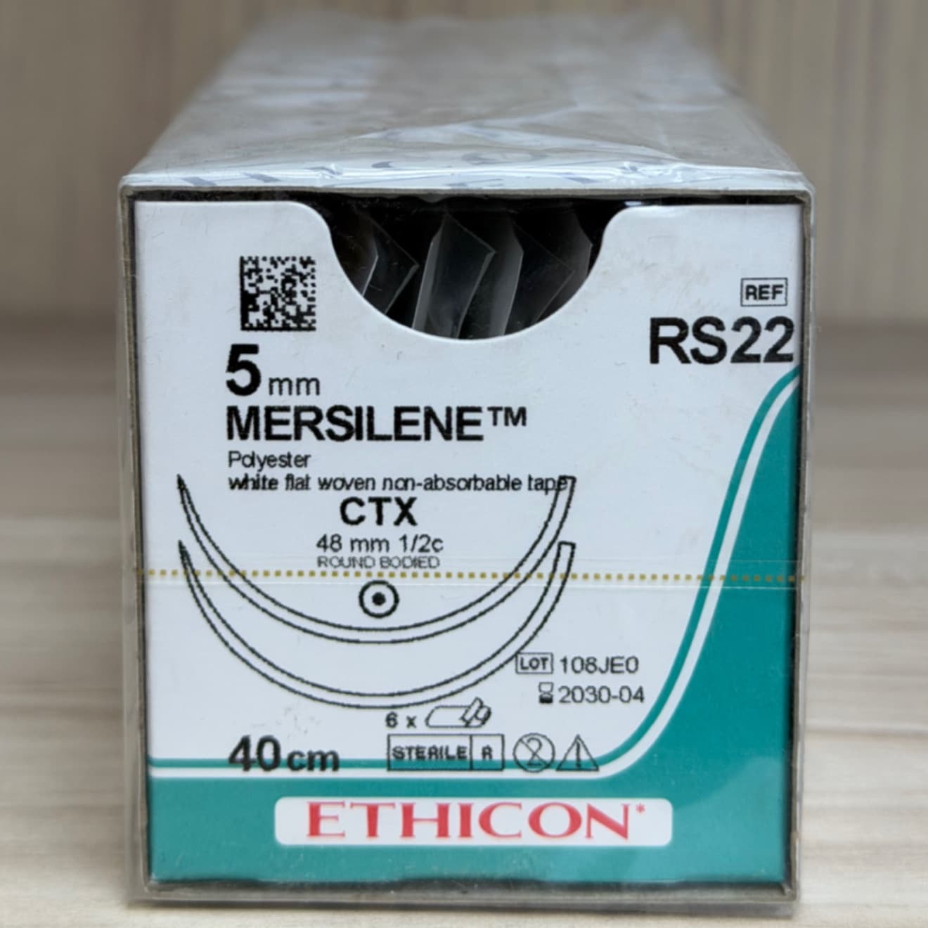 نخ جراحی سرکلاژ – مرسیلن ۵ (شیرودکا) Ethicon اتیکون RS22 *شرکتی اورجینال*