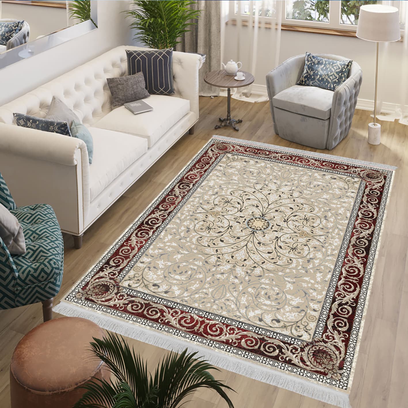 فرش چاپی طرح پتینه کد L351