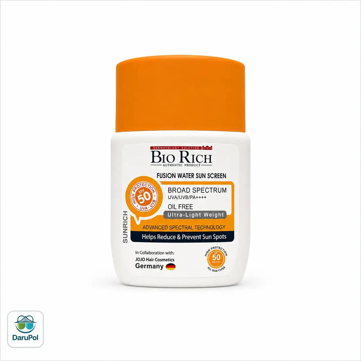 فلوئید ضد آفتاب فیوژن واتر SPF50 بایوریچ پوست چرب