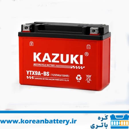 باتری موتور خارجی برند کازوکی 12 ولت 7 آمپر بلند بدون احتساب تحویل باتری فرسوده