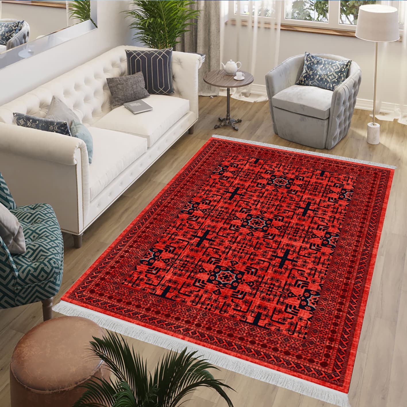 فرش چاپی طرح لاکی کد L234
