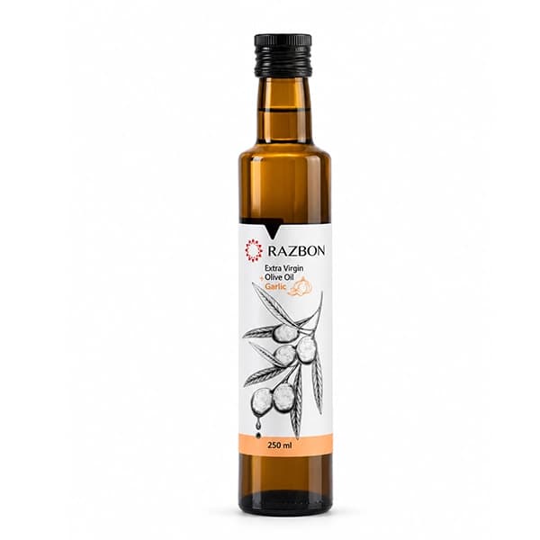 روغن زیتون فرابکر با طعم سیر 250 میلی لیتر