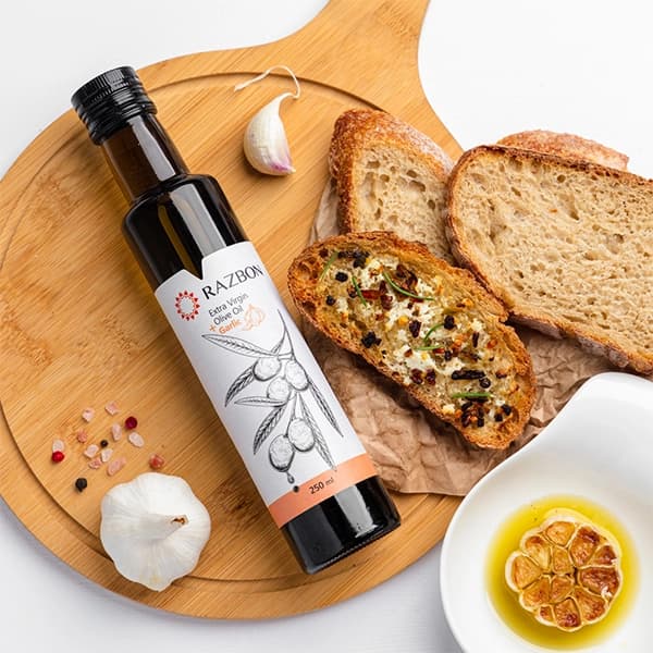 روغن زیتون فرابکر با طعم سیر 250 میلی لیتر — تصویر ۲