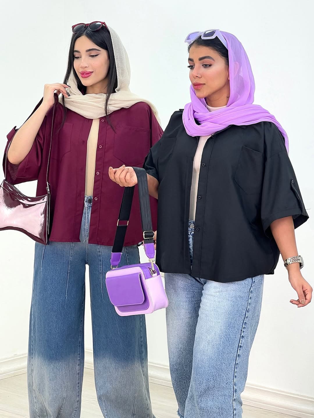 شومیز آستين پاگن ترانه كد 615677 — تصویر ۸
