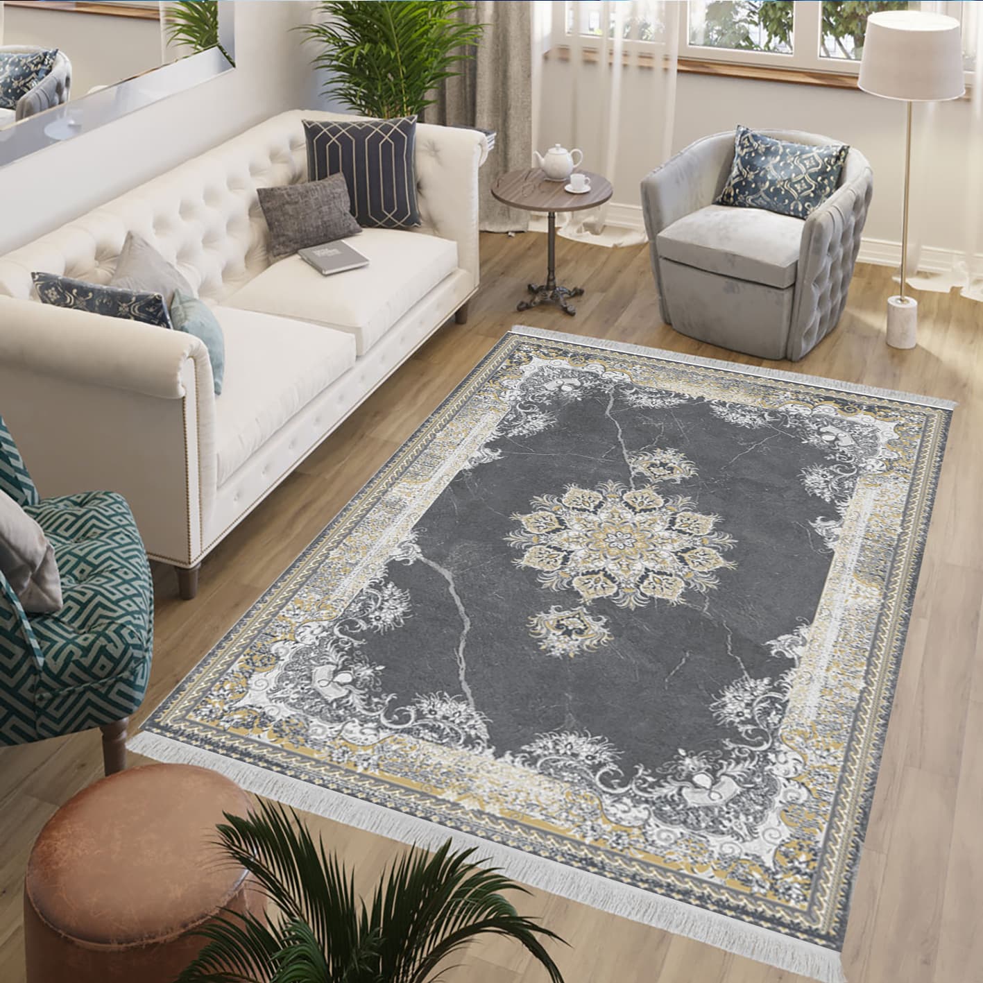 فرش چاپی طرح سنگ کد L178