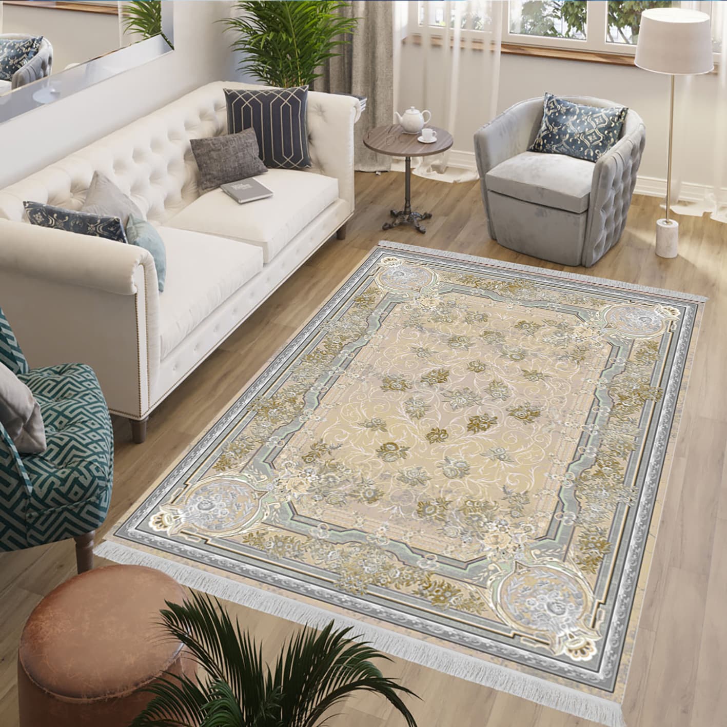 فرش چاپی طرح نقشینه کد L160