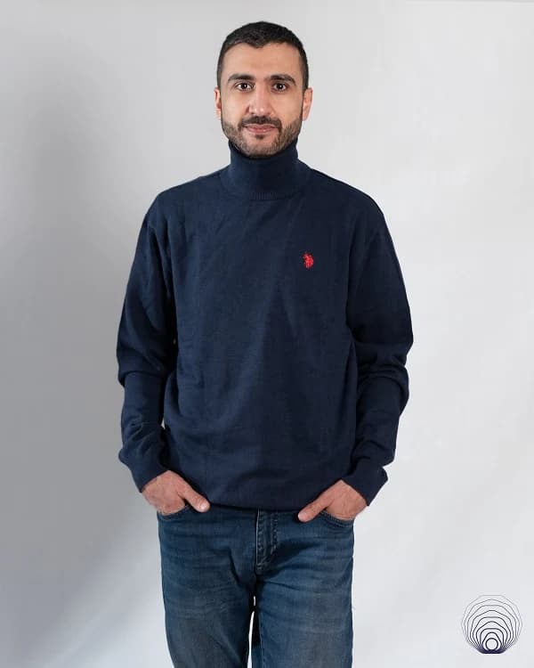 پلیور یقه اسکی مردانه U.S.Polo Assn – دو رنگ کاربردی — تصویر ۵