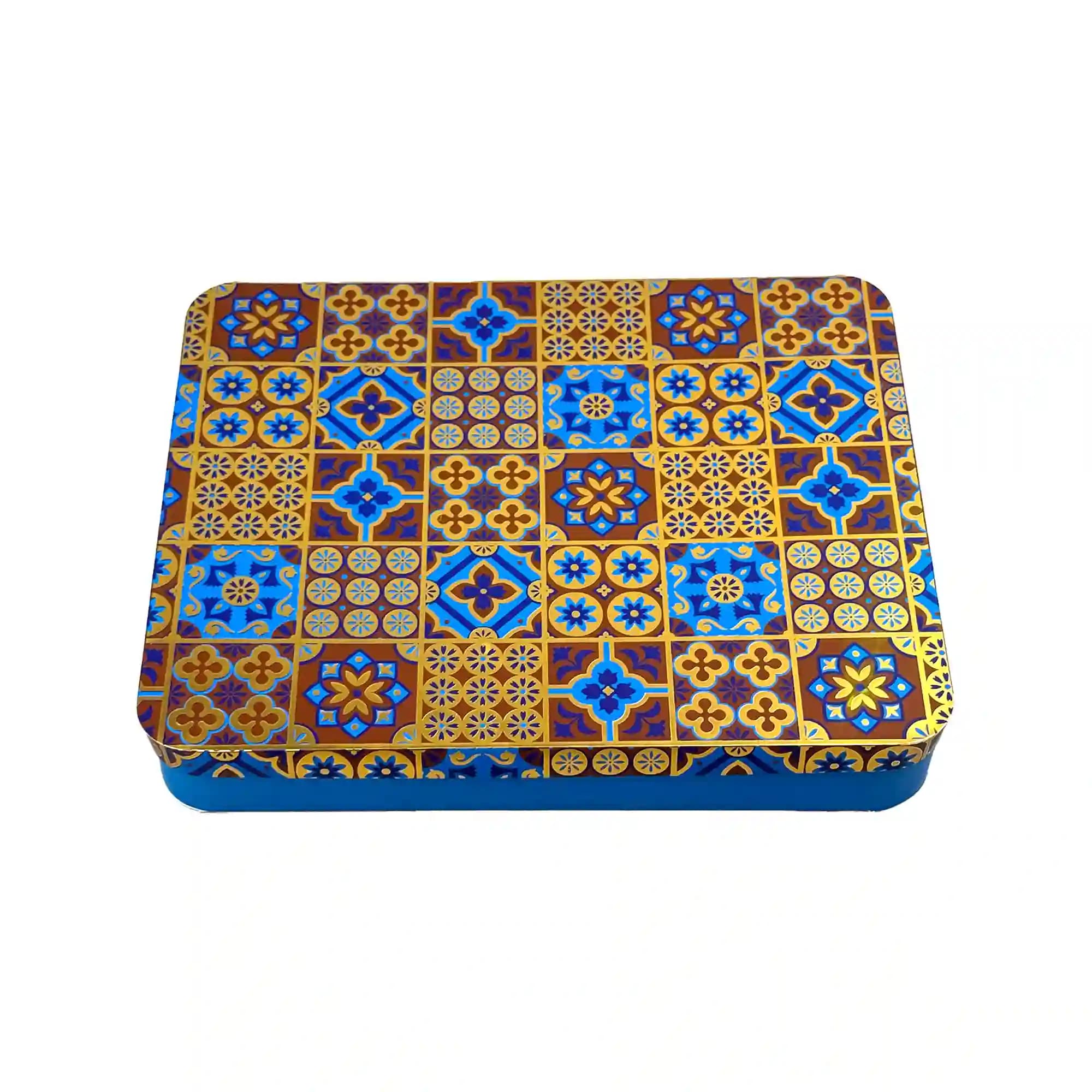 جعبه کادویی نقشینه آجیل چهار مغز برشته پودری 850 گرمی — تصویر ۲
