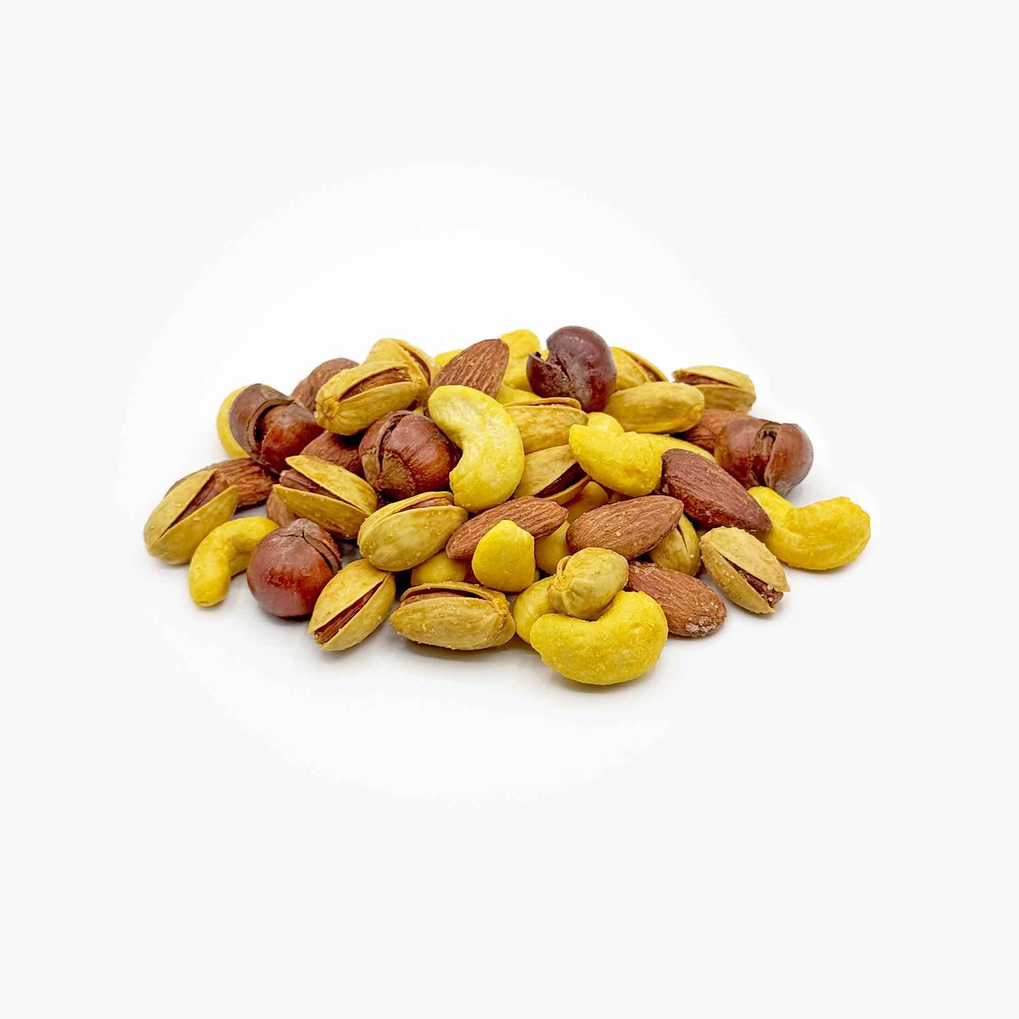 جعبه کادویی فلزی آجیل چهارمغز برشته زعفرانی — تصویر ۴