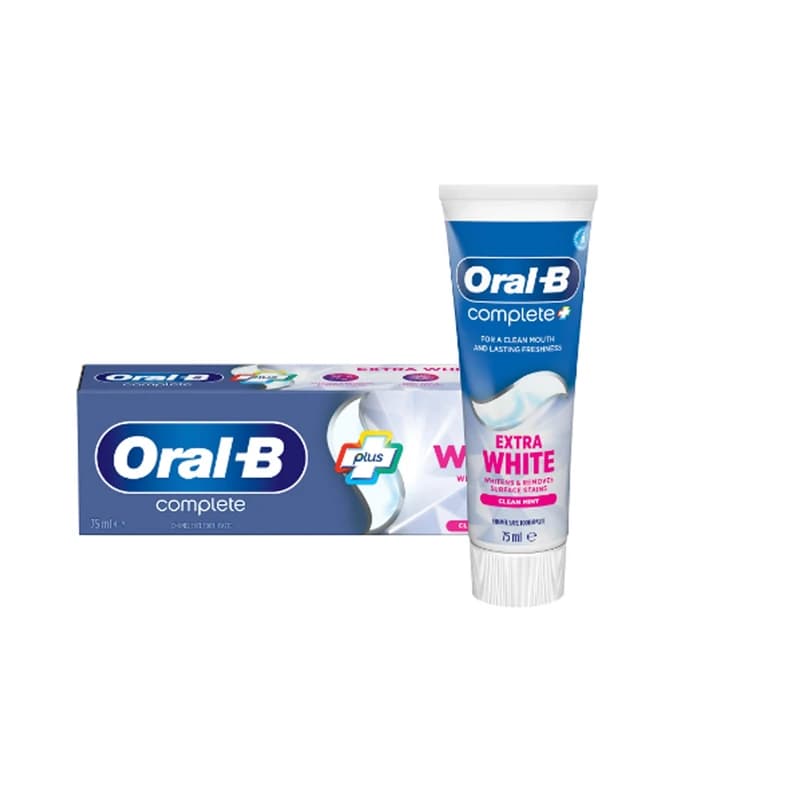 خمیردندان اورال بی| سفیدکننده اکستر| 75 میل| Oral-B Complete Extra White Clean — تصویر ۲