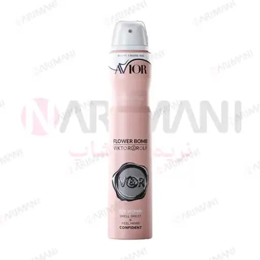 اسپری بدن زنانه اویور رایحه FlowerBomb حجم 200 میلی‌لیتر